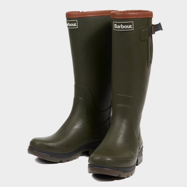 Green Barbour Mens New Tempest Wellington Boots Olive image 1