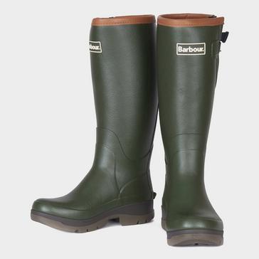 Green Barbour Ladies New Tempest Wellington Boots Olive