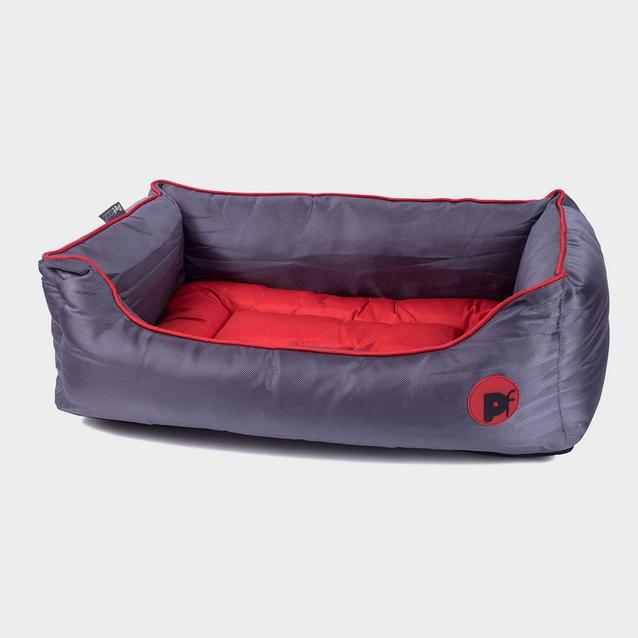 Red Petface Oxford Square Dog Bed Red image 1