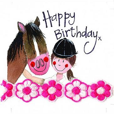  Alex Clark Little Sparkle Card Horse & Rider
