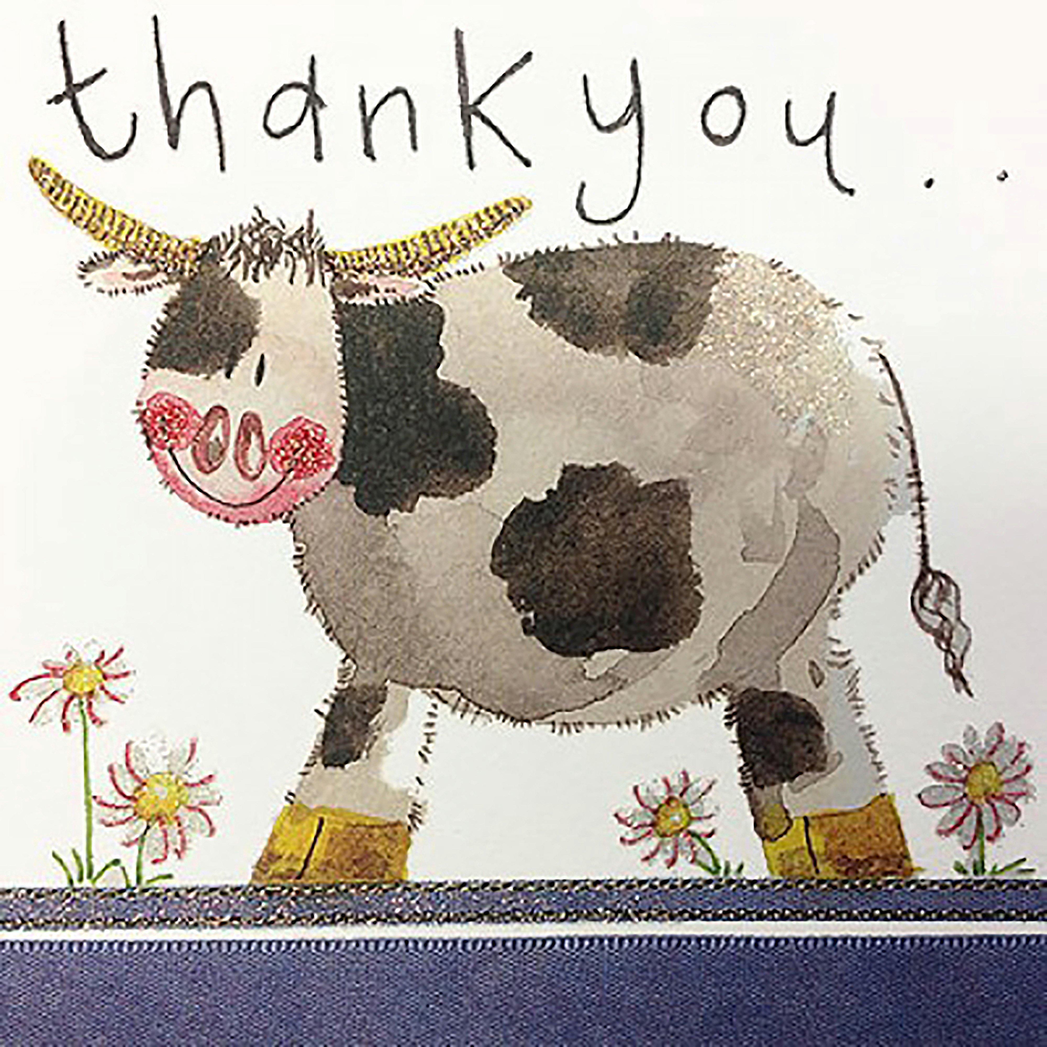Little Sparkle Card Cow Thank You