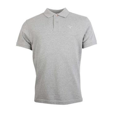 Grey Barbour Mens Sports Polo Grey Marl