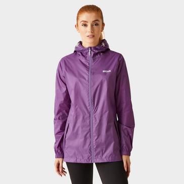 Purple Regatta Womens Pack-It III Waterproof Jacket Sunset Purple