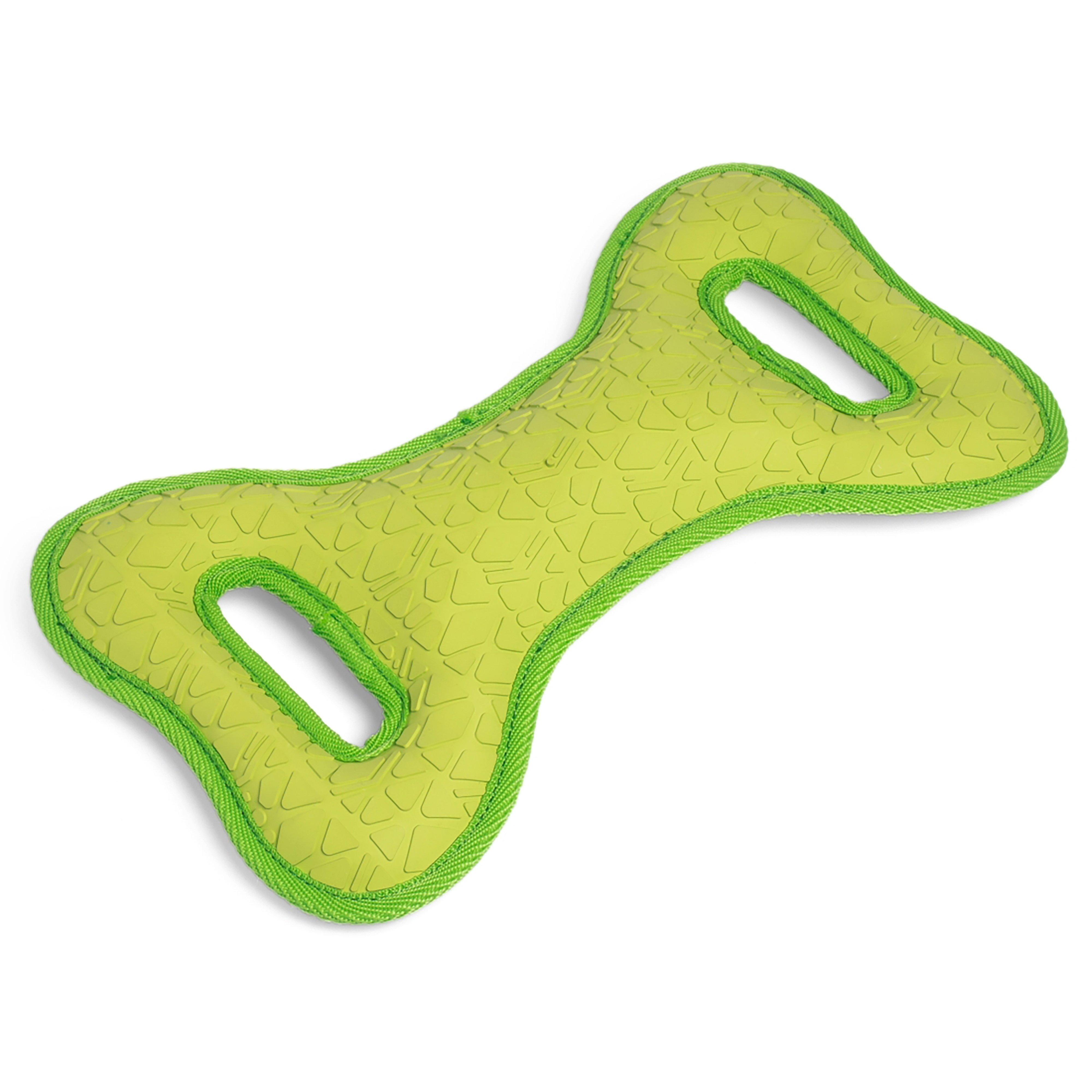 Textured Toys Squeak Tugger Green