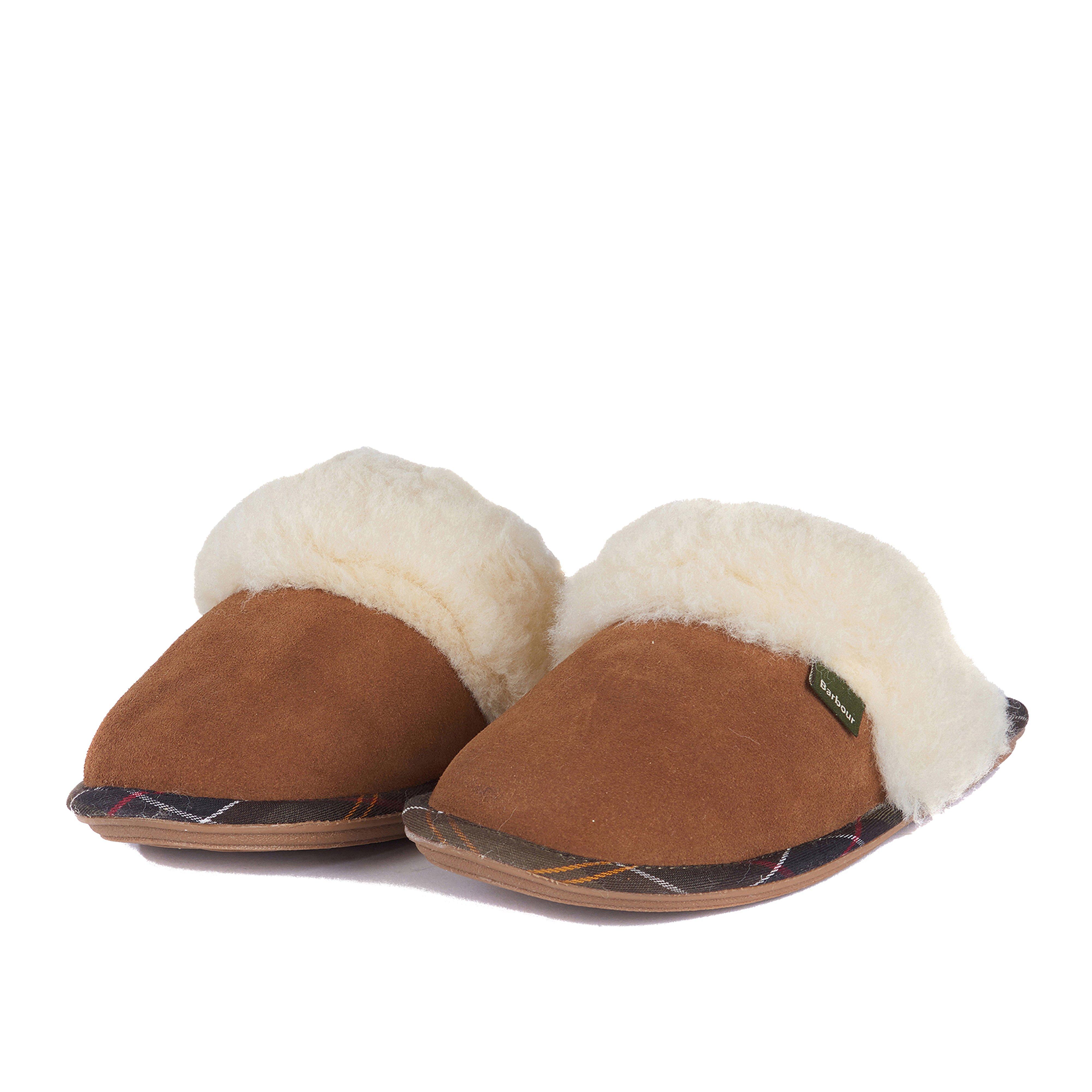 Womens Lydia Mule Slippers Camel Suede