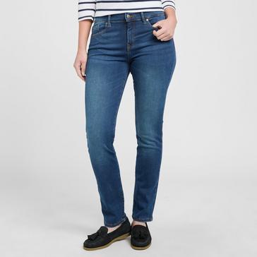  Barbour Womens Essential Slim Jeans Worn Blue