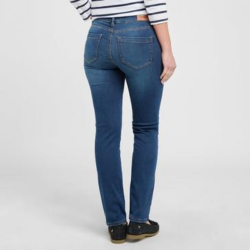 Blue Barbour Womens Essential Slim Jeans Worn Blue