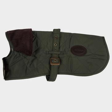 Green Barbour Quilted Dog Coat Olive 