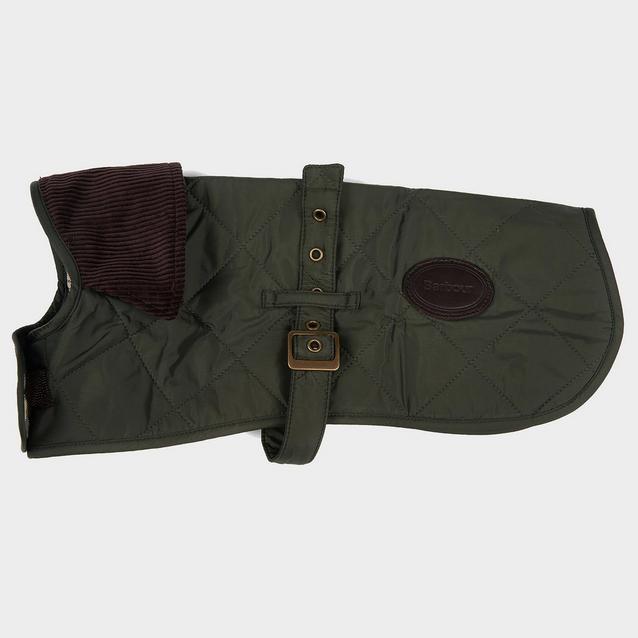 Green Barbour Quilted Dog Coat Olive  image 1