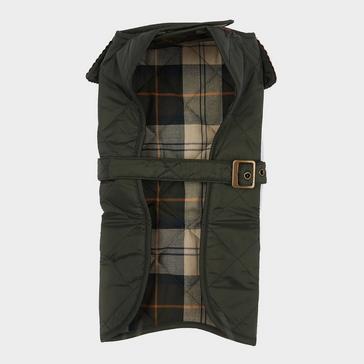 Green Barbour Quilted Dog Coat Olive 