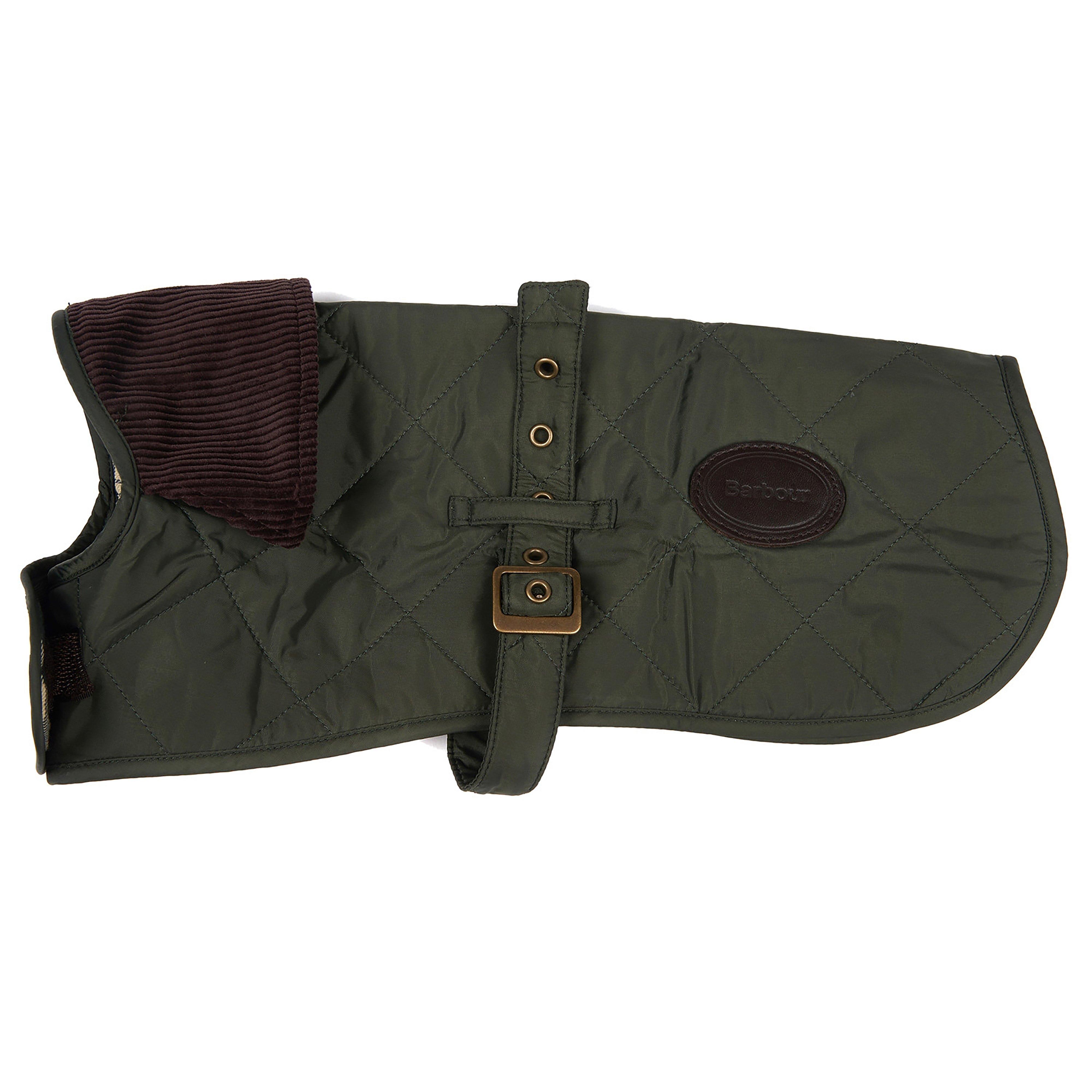 Quilted Dog Coat Olive