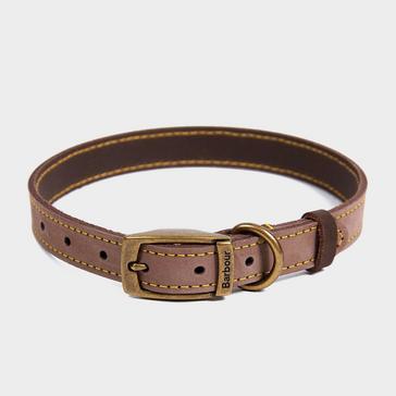 Brown Barbour Leather Dog Collar Classic Brown