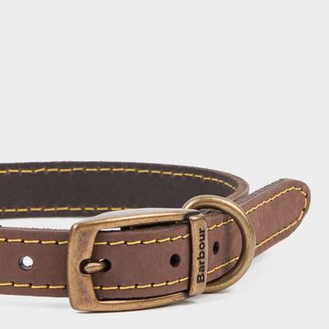 Brown Barbour Leather Dog Collar Classic Brown