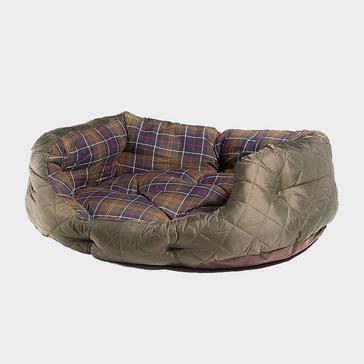 Green Barbour Quilted Dog Bed Olive