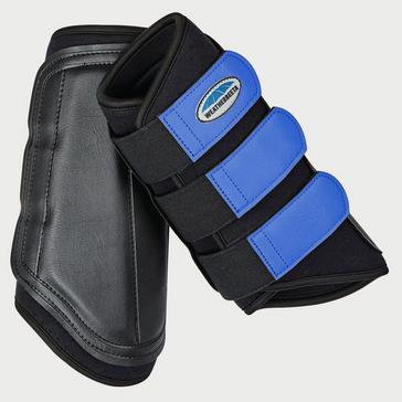 Blue WeatherBeeta Single Lock Brushing Boots Black/Royal Blue 