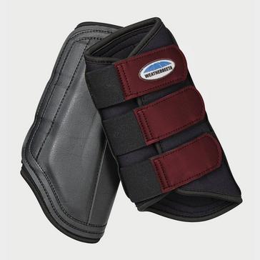 Red WeatherBeeta Single Lock Brushing Boots Black/Maroon