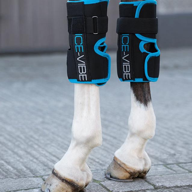  Horseware Ice-Vibe® Knee Wrap Black/Aqua image 1