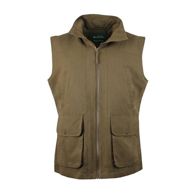 Green Alan Paine Mens Dunswell Waistcoat Olive image 1