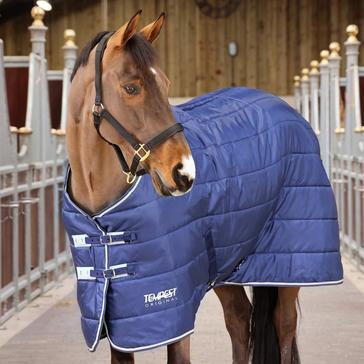 Blue Shires Tempest 200g Medium Weight Standard Neck Stable Rug Navy