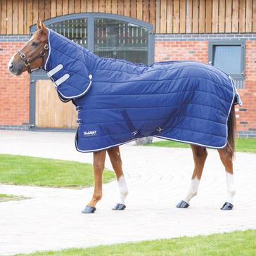 Blue Shires Shires Tempest Original 200g Medium Weight Combo Neck Stable Rug Navy/Grey