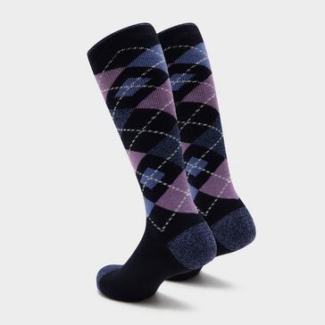  Heat Holders Ladies Lite Long Socks Black/Purple