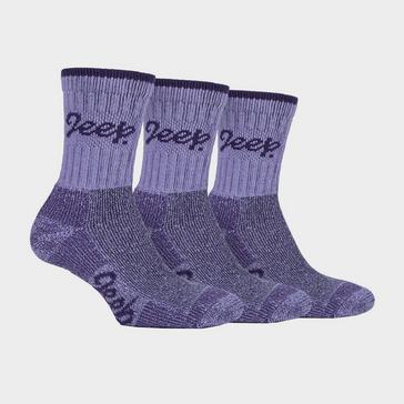 Purple Jeep Ladies Luxury Boot Socks 3 Pack Purple/Lilac