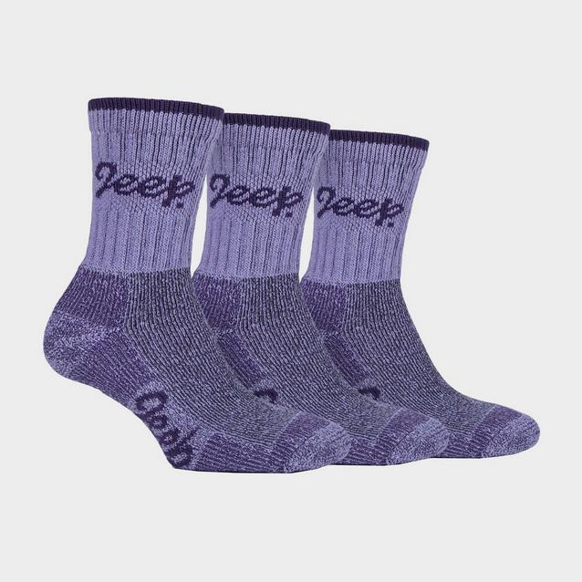 Purple Jeep Ladies Luxury Boot Socks 3 Pack Purple/Lilac image 1