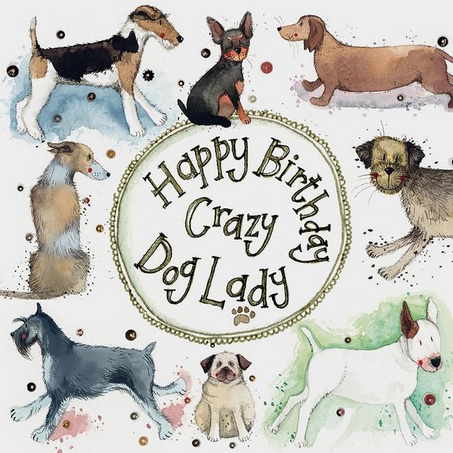  Alex Clark Little Sparkle Card Crazy Dog Lady image 1