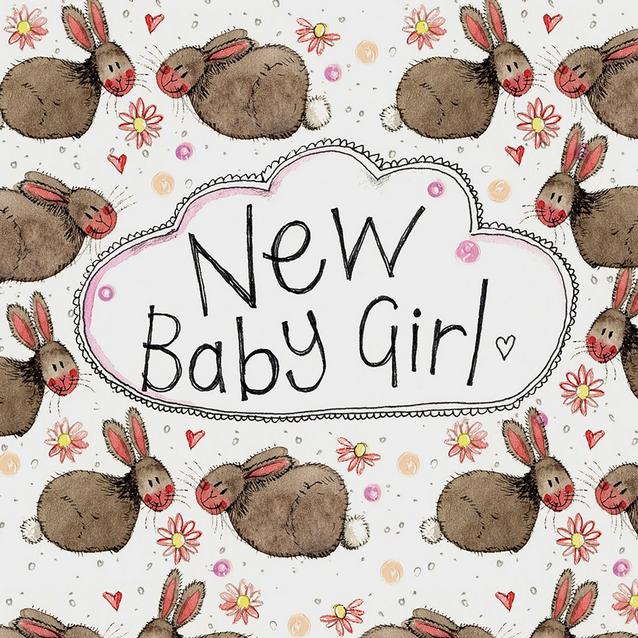  Alex Clark Little Sparkle Card Rabbit New Baby Girl image 1