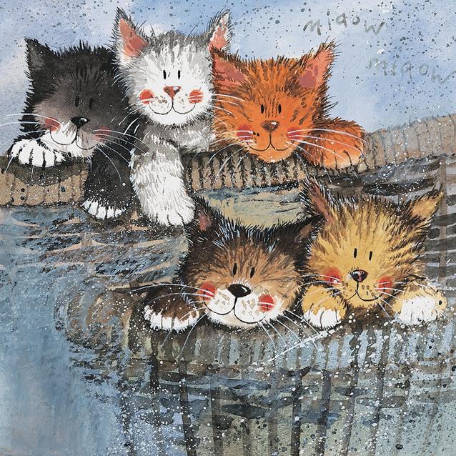  Alex Clark Blank Card Kittens  image 1
