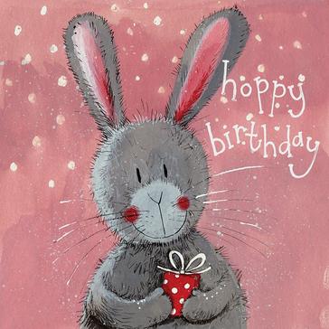  Alex Clark Birthday Card Big Ears Bunny