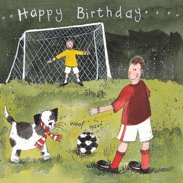Multi Alex Clark Birthday Card Football