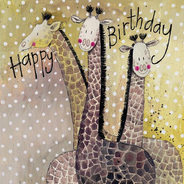  Alex Clark Birthday Card Three Giraffes image 1