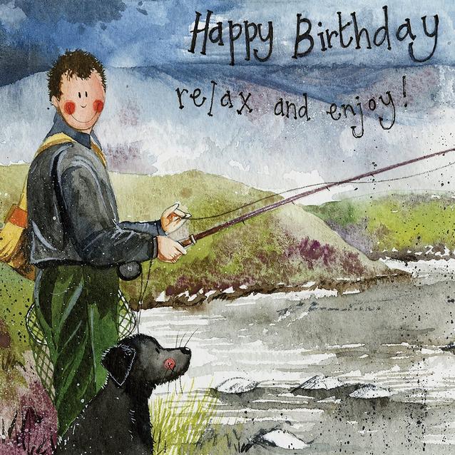  Alex Clark Birthday Card Gone Fishing  image 1
