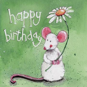  Alex Clark Birthday Card Mouse & Daisy 