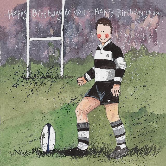  Alex Clark Birthday Card Rugby image 1