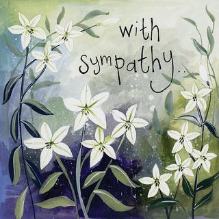 Alex Card Sympathy Card White Lilies