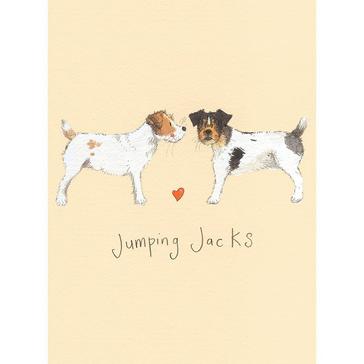  Alex Clark Small Spiral Bound Notepad Jumping Jacks Dogs 