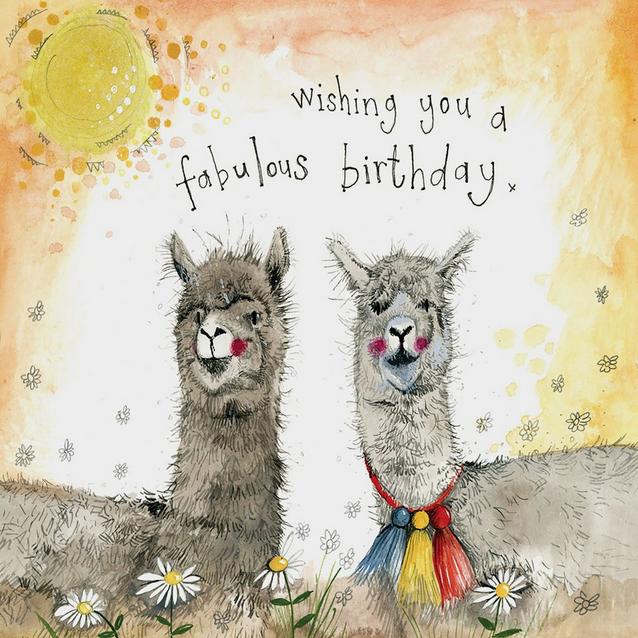  Alex Clark Sunshine Alpacas Birthday Card image 1