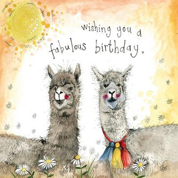  Alex Clark Sunshine Alpacas Birthday Card