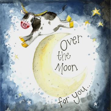  Alex Clark Moon & Starlight Cow Card