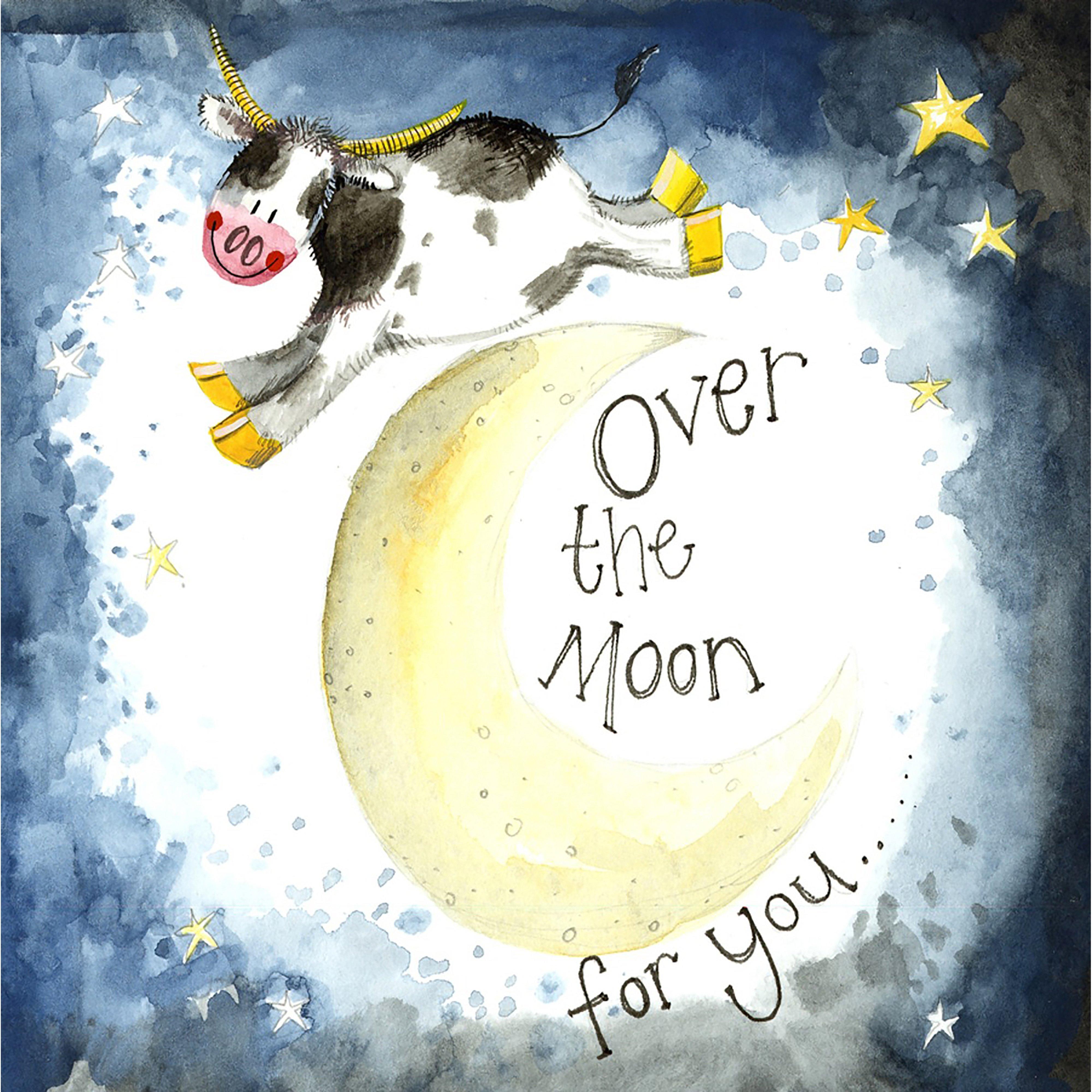 Moon & Starlight Cow Card