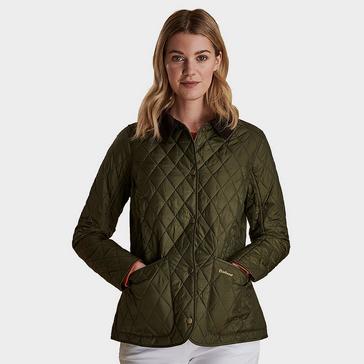 Green Barbour Ladies Annadale Quilt Jacket Olive