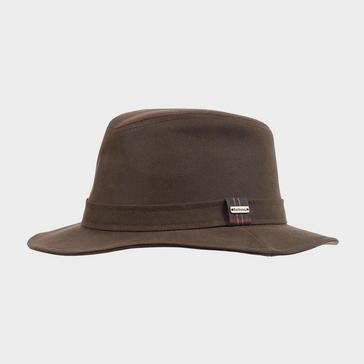 Green Barbour Womens Vintage Wax Bushman Hat Olive