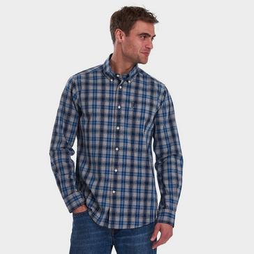 Blue Barbour Mens Country Check 1 Tailored Shirt Blue