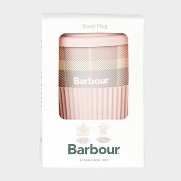  Barbour Tartan Travel Mug Pink/Grey Tartan
