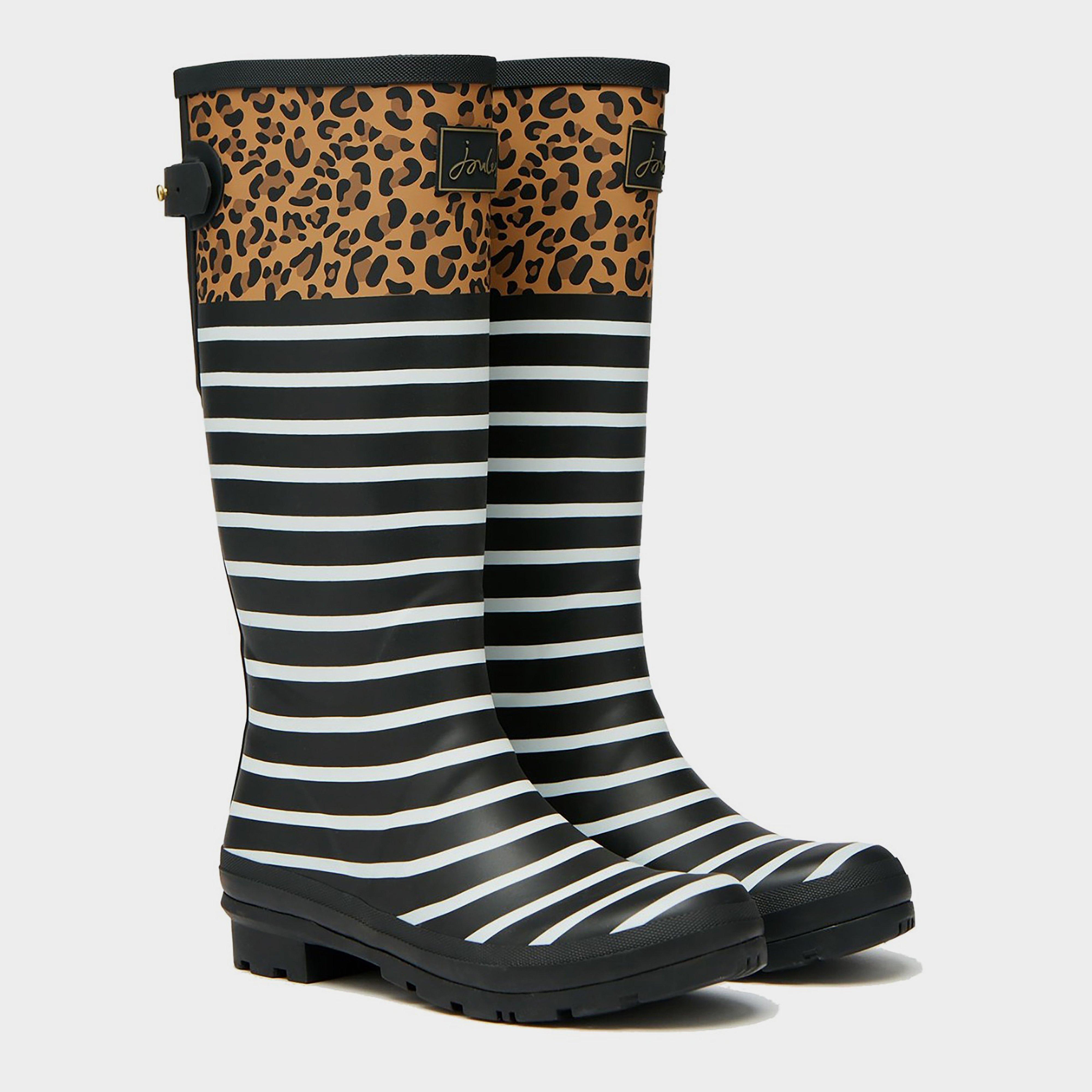 black leopard print wellies