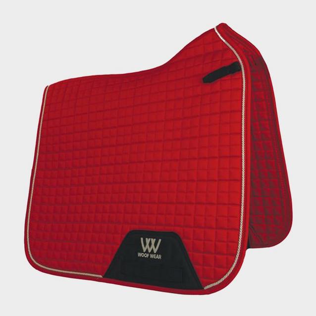 Red Woof Wear Contour Dressage Saddle Pad Royal Red image 1