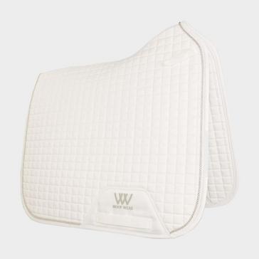 White Woof Wear Contour Dressage Saddle Pad White