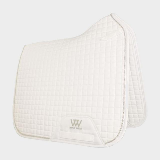 White Woof Wear Contour Dressage Saddle Pad White image 1